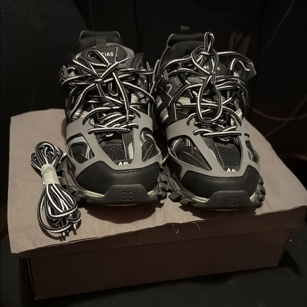 Balenciaga Black and Gray Sneakers